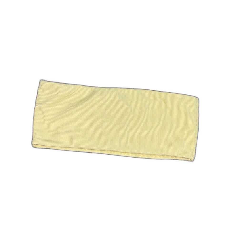 Refuge Women's Yellow Ribbed Bandeau Tube Top Size Large